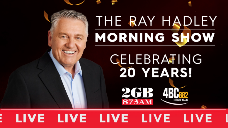 Ray Hadley celebrates 20 years on 2GB mornings