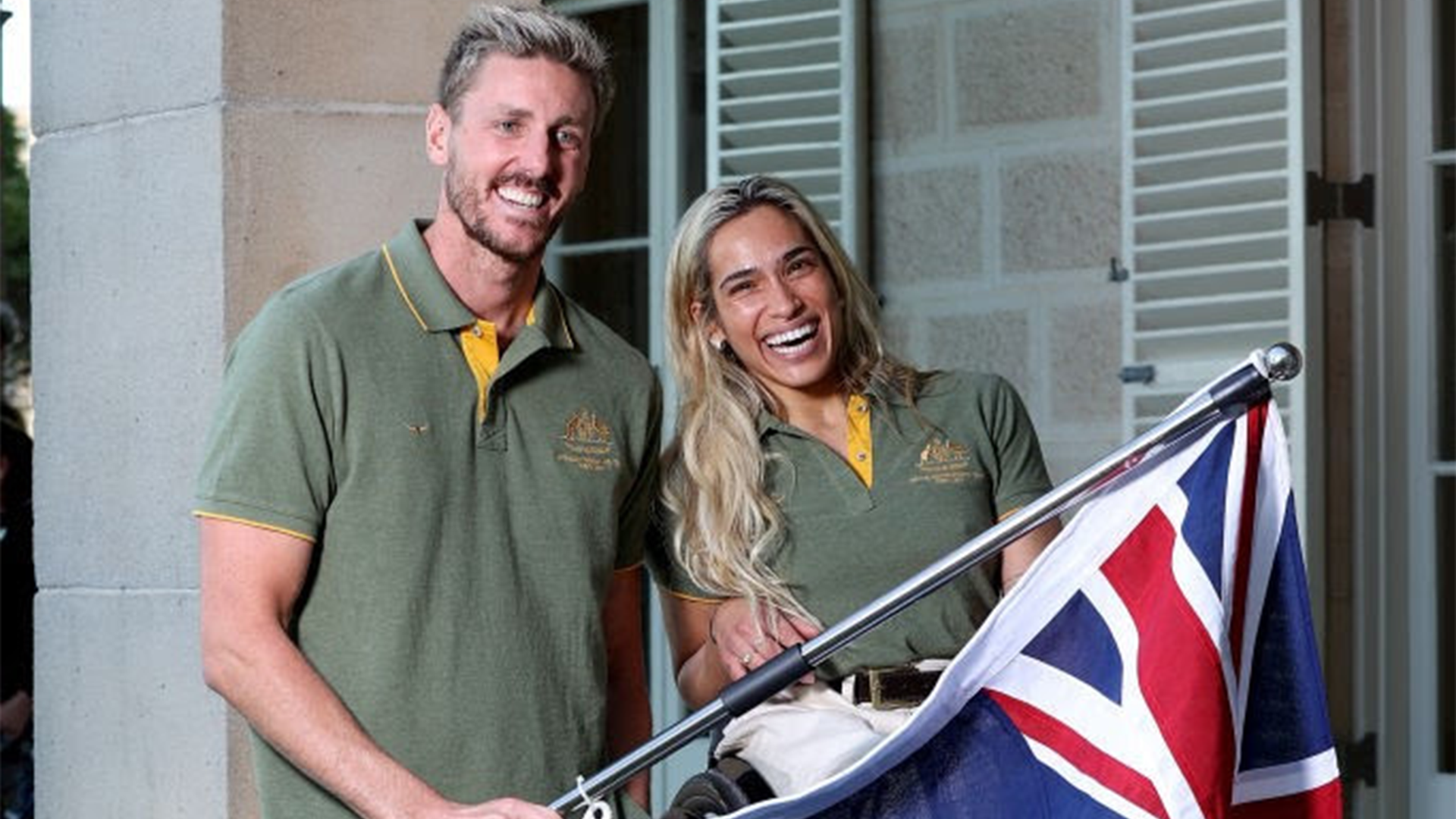 Australia’s Paris 2024 Opening Ceremony flag bearers Brenden Hall and Madison de Rozario